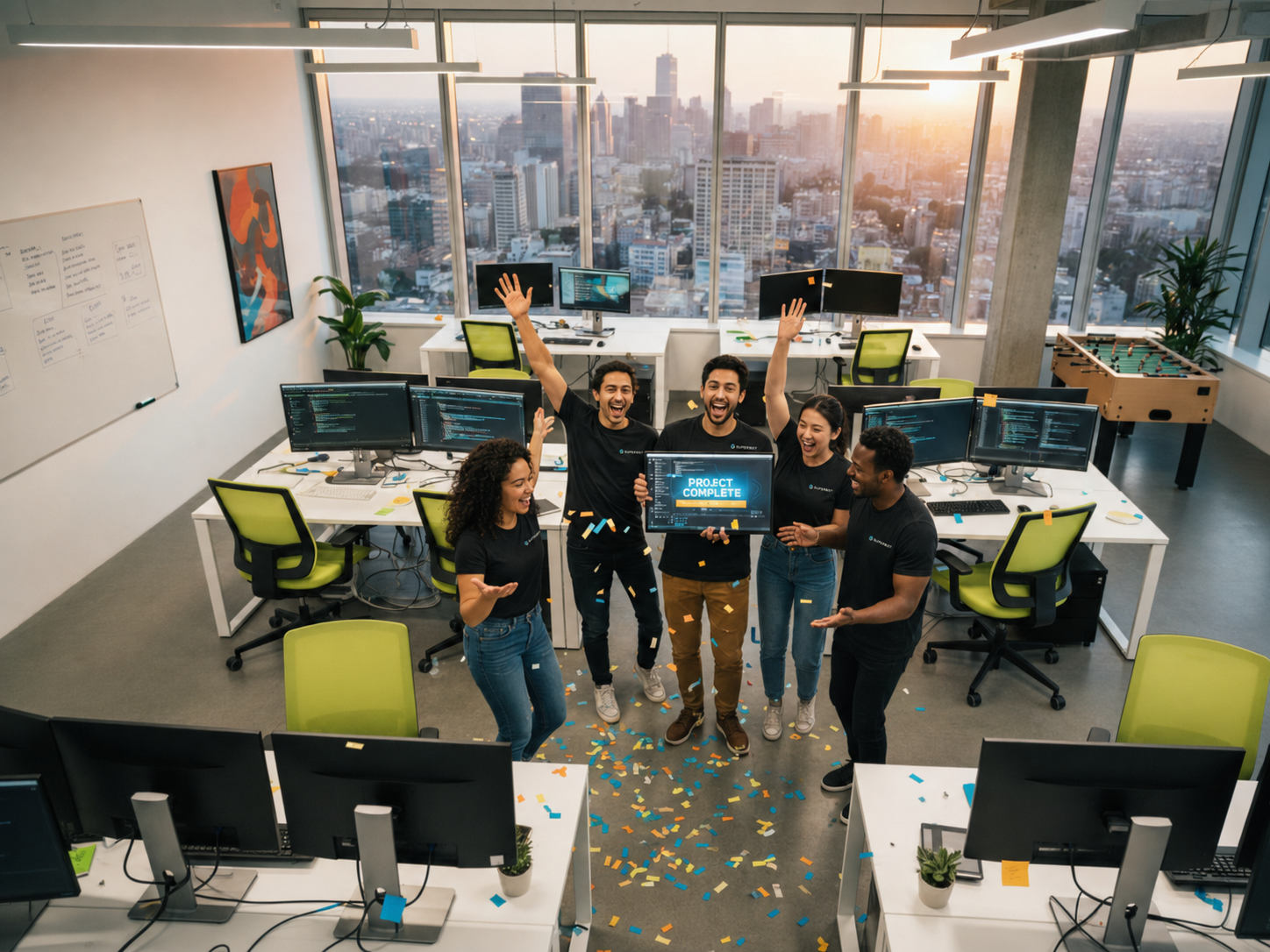Superbot engineering team building innovative AI technology solutions
